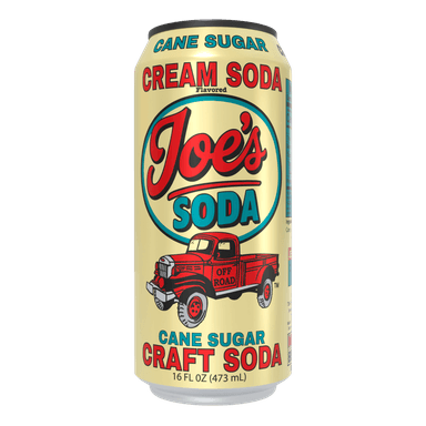 16 OZ CANS JOE'S SODA CREAM SODA