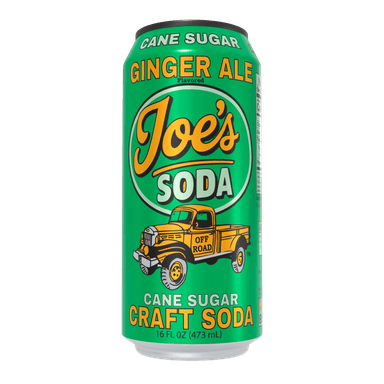 16 OZ CANS JOE'S SODA GINGER ALE